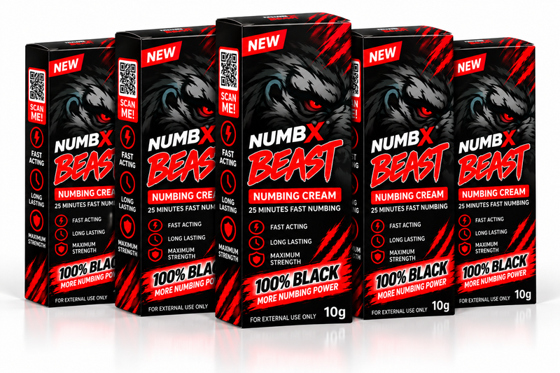 TKTX Black 100% Numbing Cream - 5 Pack + Free Repair Gel